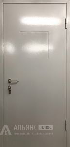 Глухая однопольная металлическая дверь для кассы из стального листа №5 внешняя - фото