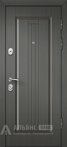 Уличная входная дверь термо антрацит глухая №36 внешняя - фото