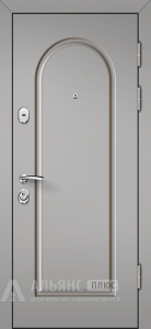 Входная дверь с отделкой МДФ с зеркалом внутри №17 внешняя - фото