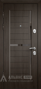 Современная дверь Венге под темный интерьер в современном стиле №6 внутренняя - фото