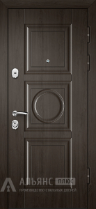 Современная дверь Венге с нестандартной фрезеровкой №8 внешняя - фото