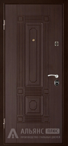 Темная шпонированная дверь для классического интерьера №56 внутренняя - фото