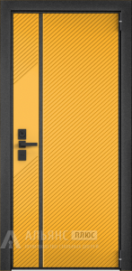 Стальная дверь в Желтом цвете снаружи №2 внешняя - фото