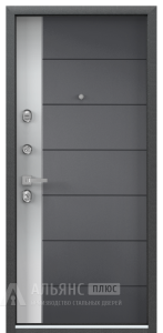 Дверь входная металлическая в стиле Лофт с надежными петлями №4 внутренняя - фото