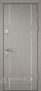 Дверь входная бетон светлый с наружной стороны с зеркалом внутри №29 внешняя - фото