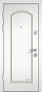 Входная дверь венге / ясень с молдингом №21 внутренняя - фото