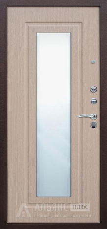 Фото 2 «Входная дверь с терморазрывом под покраску с зеркалом №123»