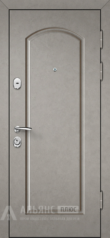 Фото «Входная дверь с терморазрывом под покраску с зеркалом №123»